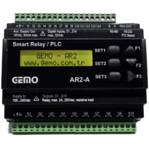 GEMO AR2-A-24VDC-12D2A AKILLI RÖLE/PLC  BESLEME :  18..32Vdc